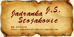 Jadranka Stojaković vizit kartica